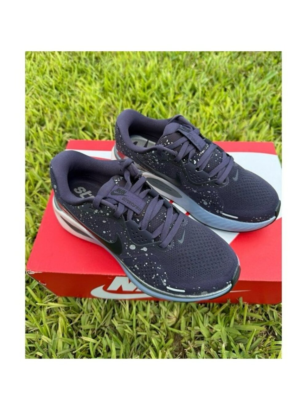 6.5 WOMEN'S NIKE STRUCTURE 26 SE CAVE PURPLE / SPLASH SILVER RUNNING HV1727-500 - Picture 4 of 9